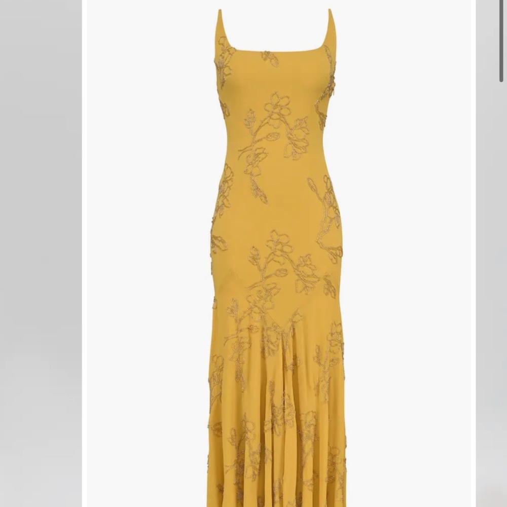 House of CB Rosalia Beaded Georgette Gown